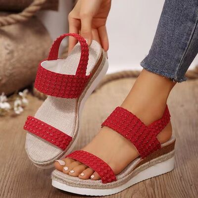 Peep Toe Wedge Sandals - Image 2