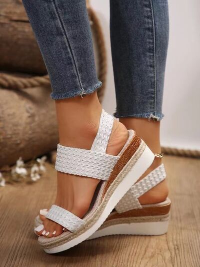 Peep Toe Wedge Sandals - Image 4