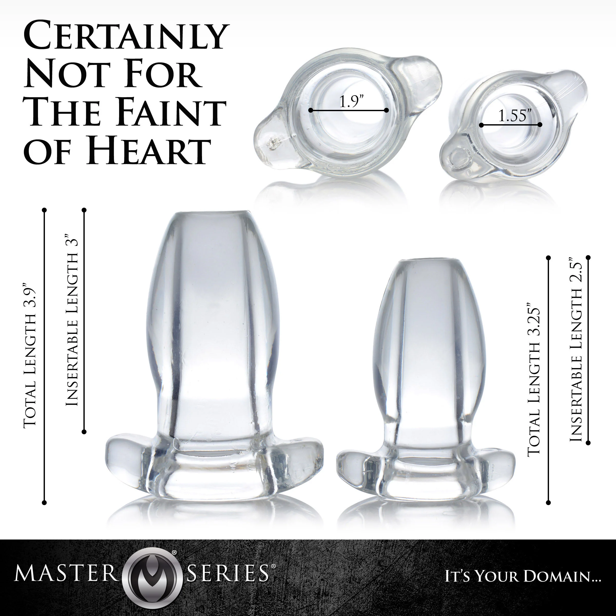 Peephole Clear Hollow Anal Plug - Image 2