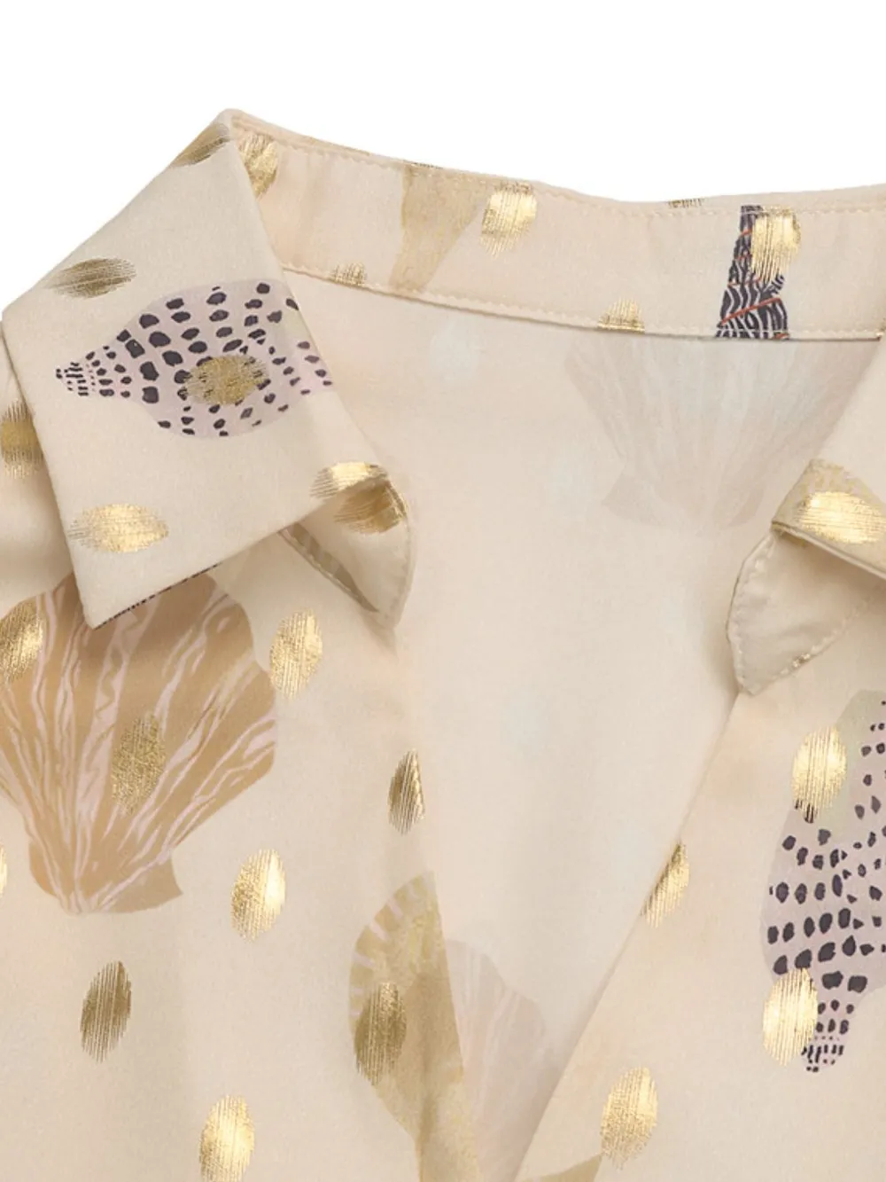 Perfee Printed Collared Neck Long Sleeve Shirt - Image 7