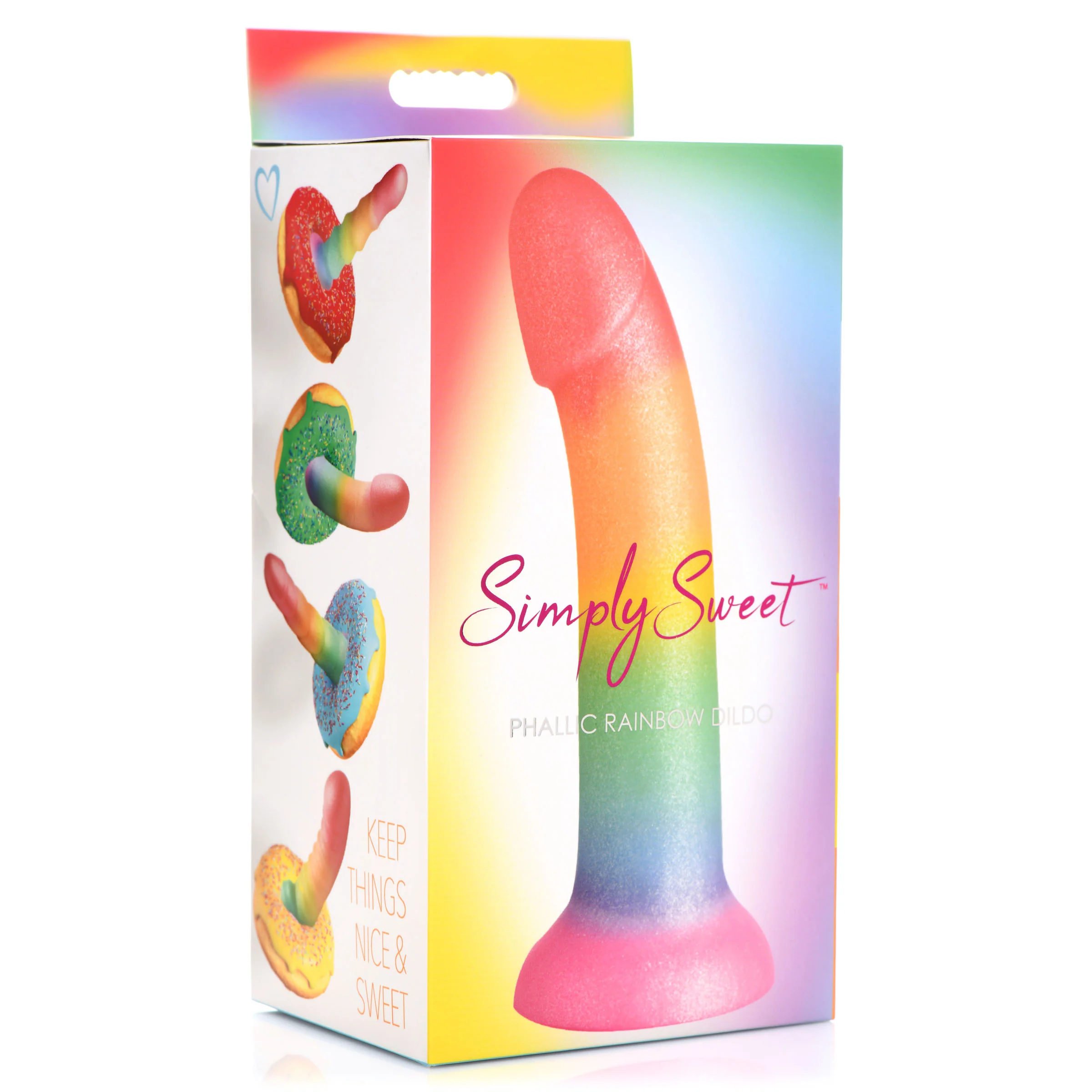 Phallic Rainbow Silicone Dildo - Image 4