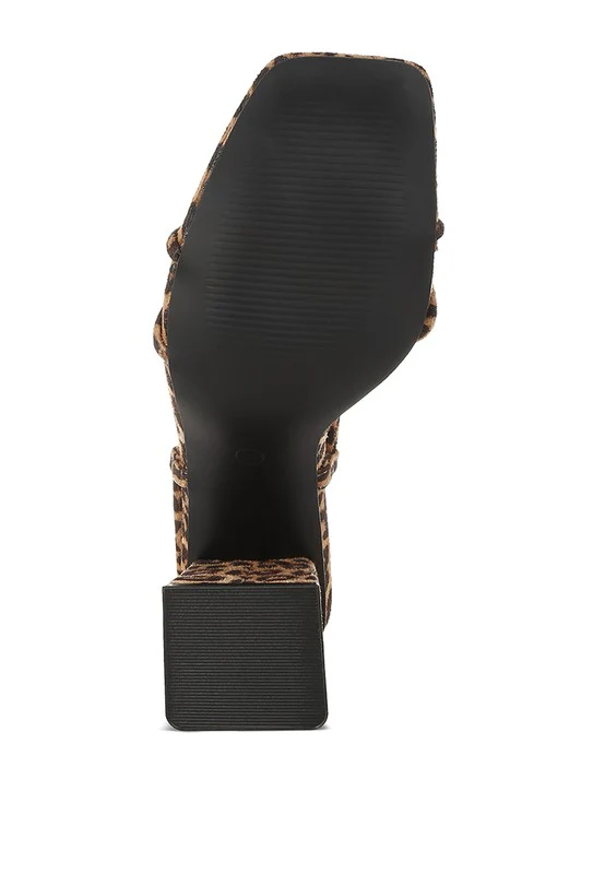 Piani Leopard Print Square Toe Heels - Image 8