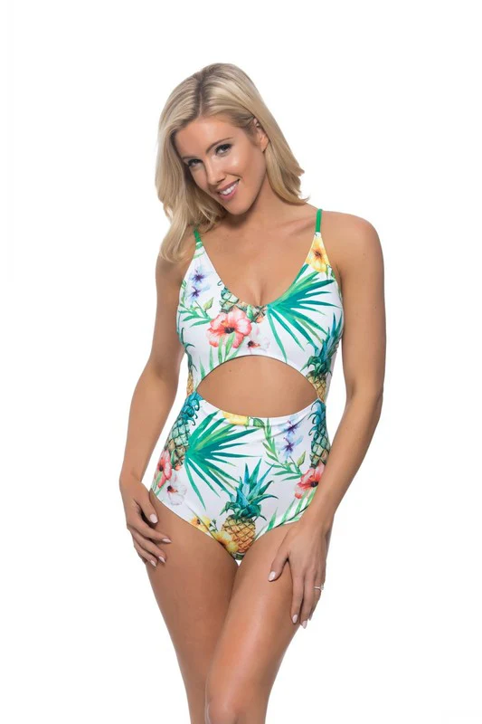 Pineapple cutout one piece swimsuit - Image 3