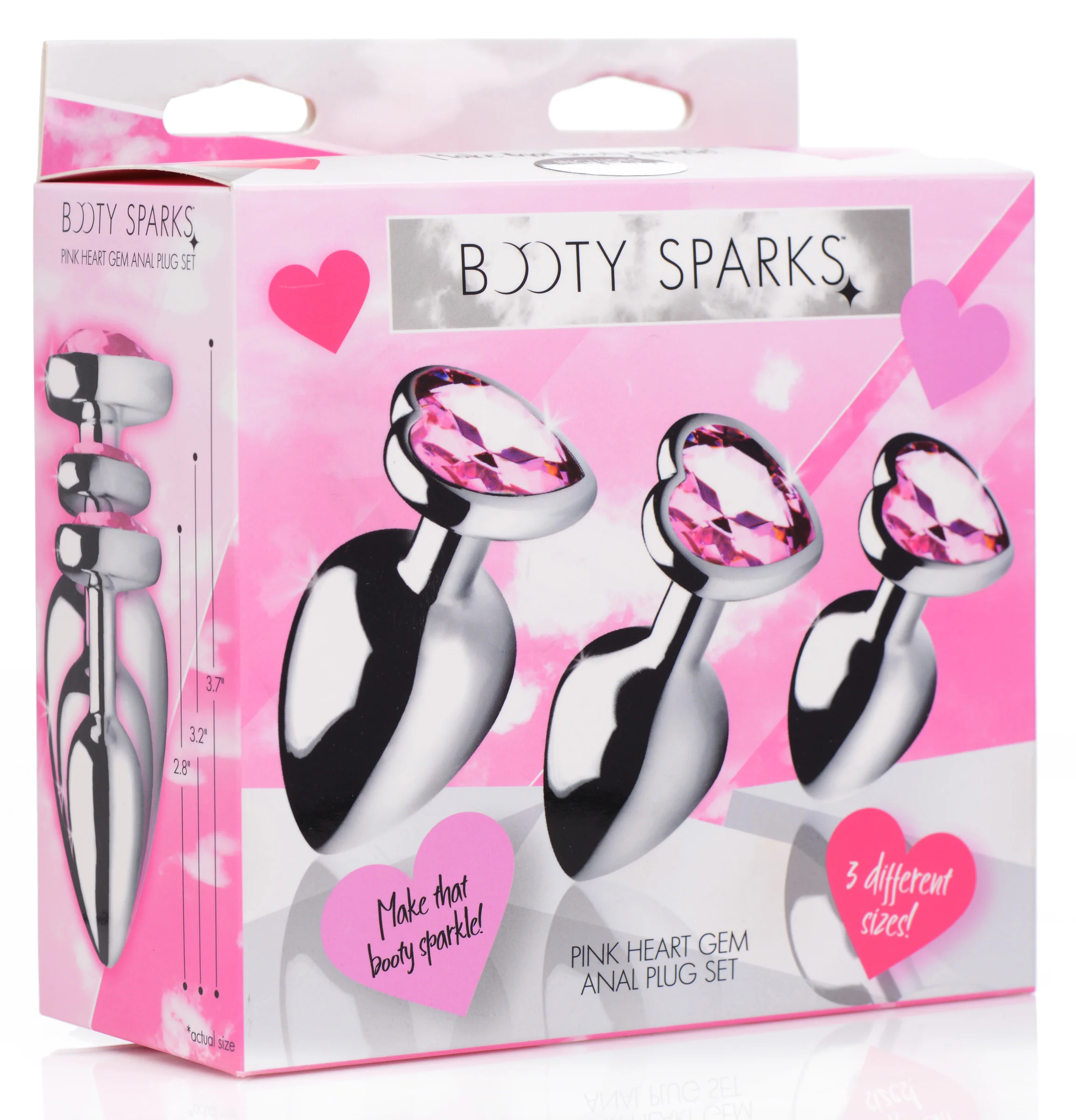 Pink Heart Anal Plug Set - Image 2