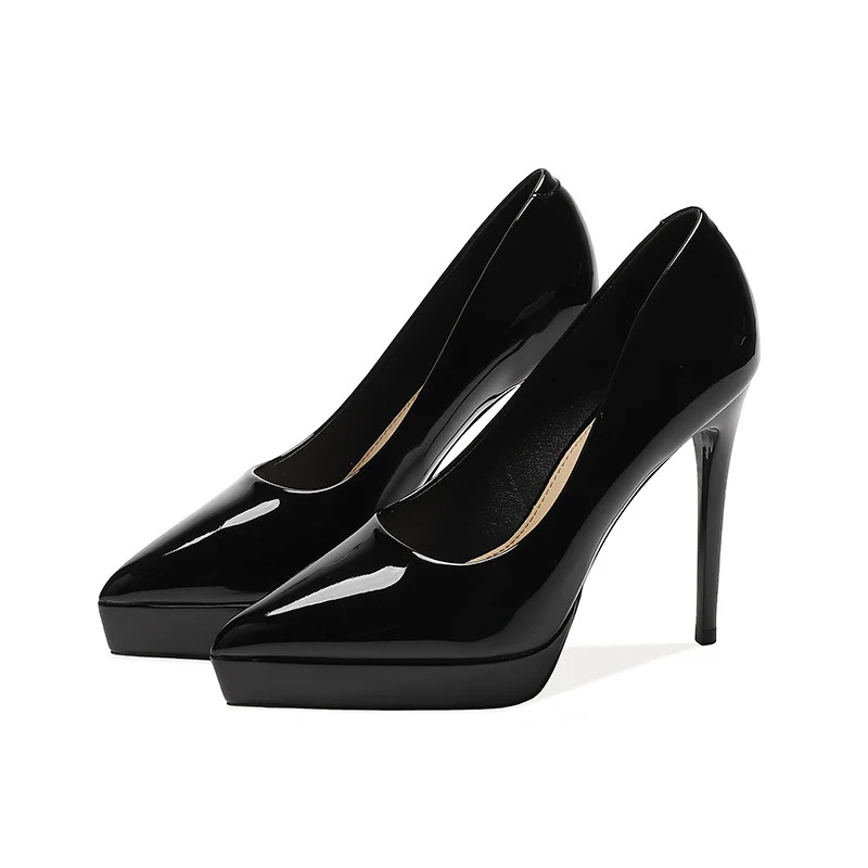 Platform Pointed Toe Stiletto Pumps - Image 2