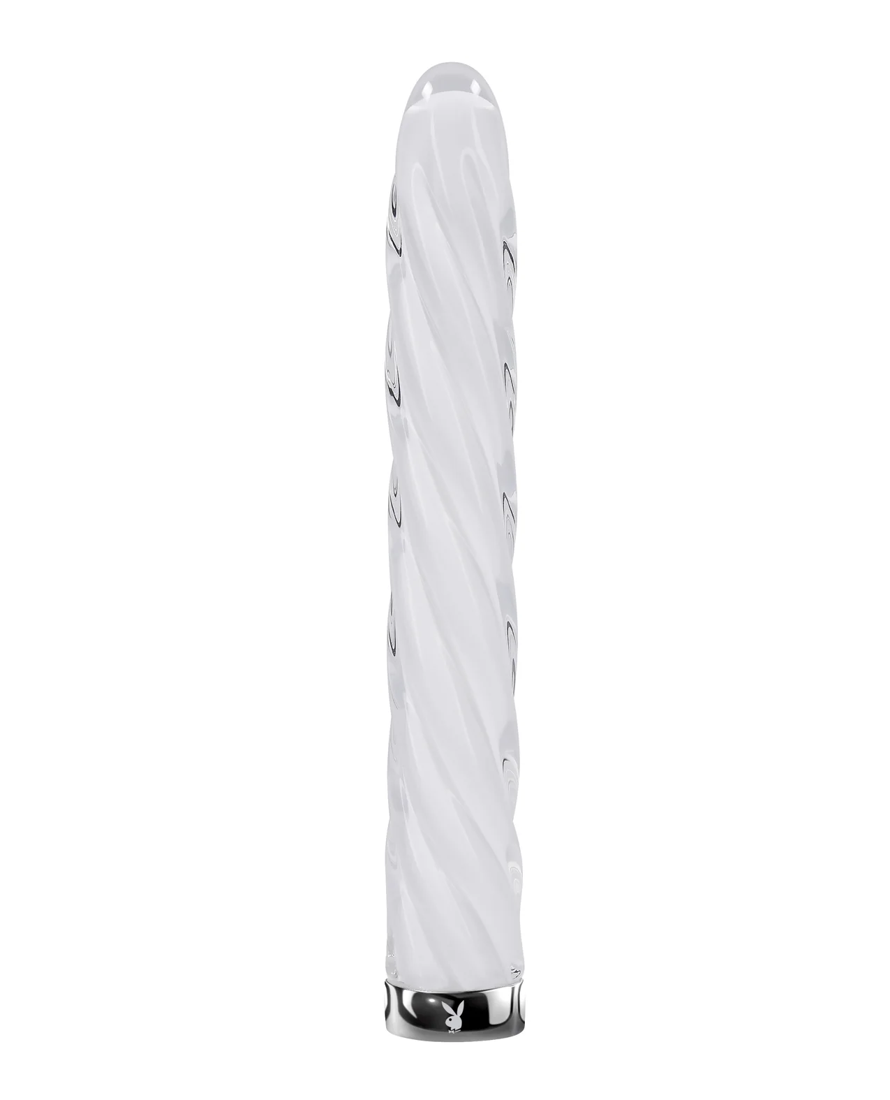 Playboy Pleasure In the Twist Glass Vibrator - White - Image 2