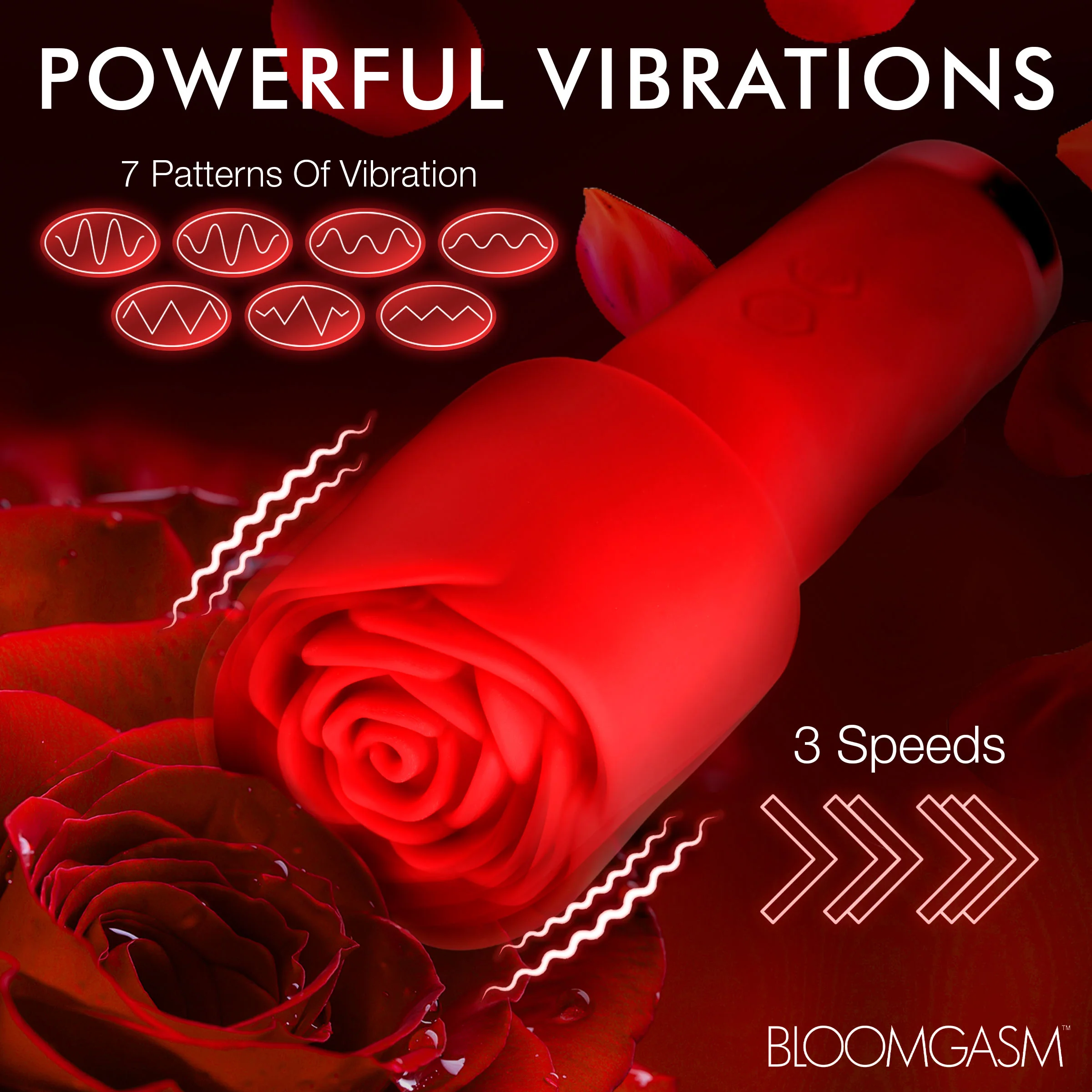 Pleasure Rose-petite Mini Silicone Rose Wand - Image 3