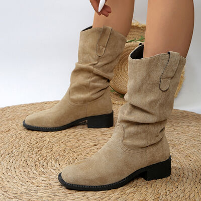 Pleated Pull-On Western Cowboy Boots - Image 4