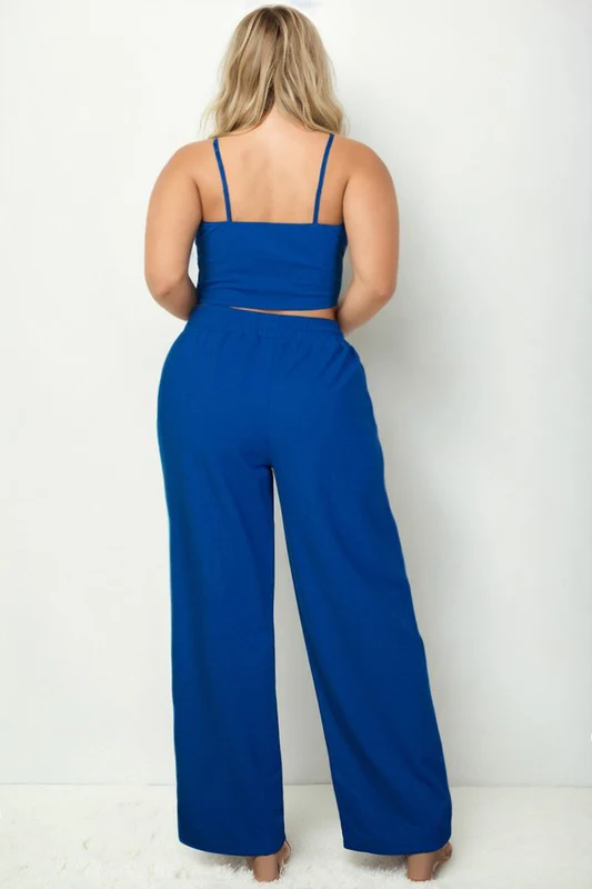Plus Bustier Crop Cami Top & Pocket Straight Pants - Image 6