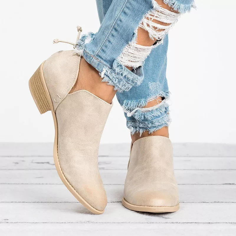 Point Toe Block Heels Boots - Image 6
