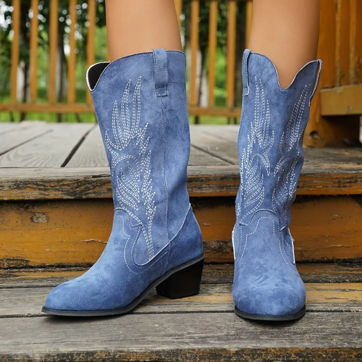 Point Toe Block Heels Boots - Image 20