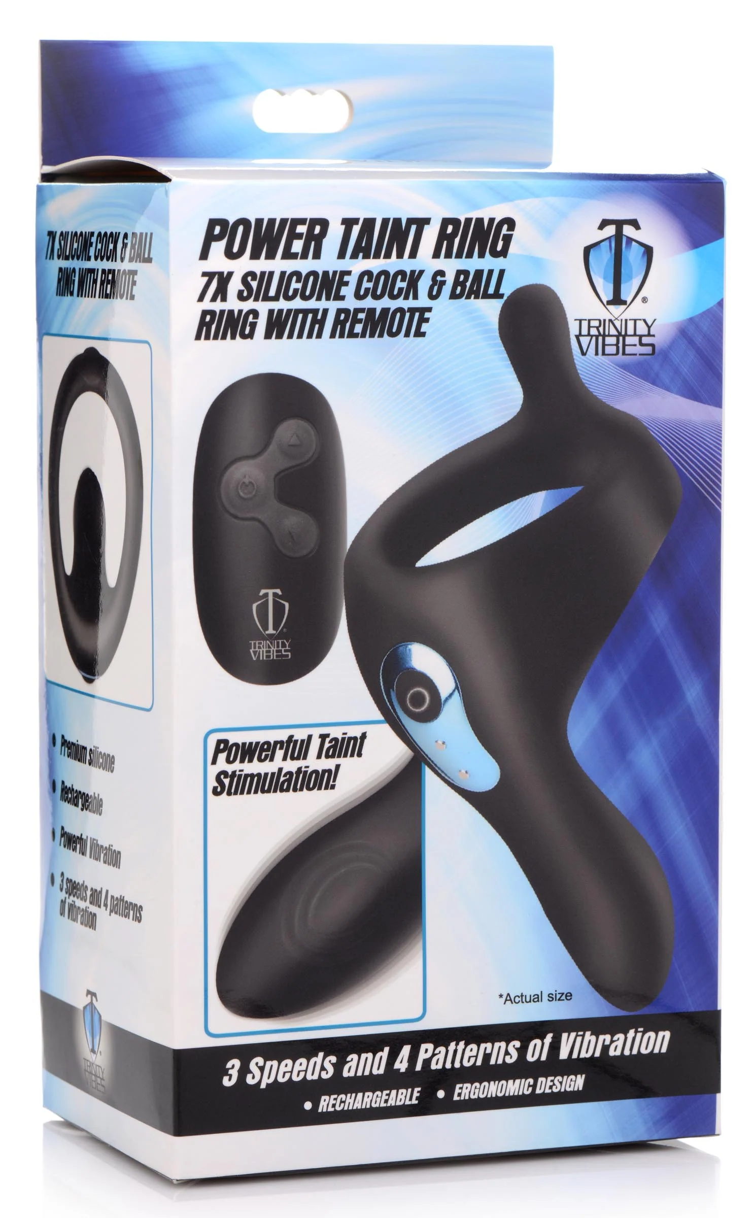 Power Taint 7x Silicone Cock And Ball Ring With Remote - Image 6