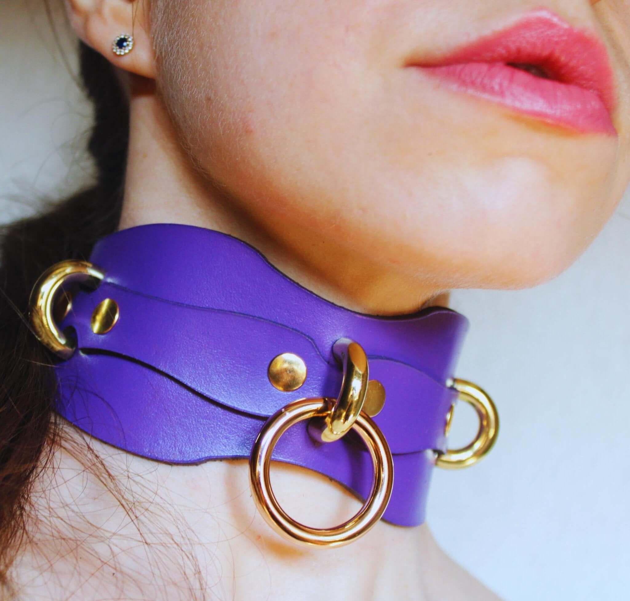 Premium BDSM Collar Submissive Collar Elegant Bondage Accessory - Image 3