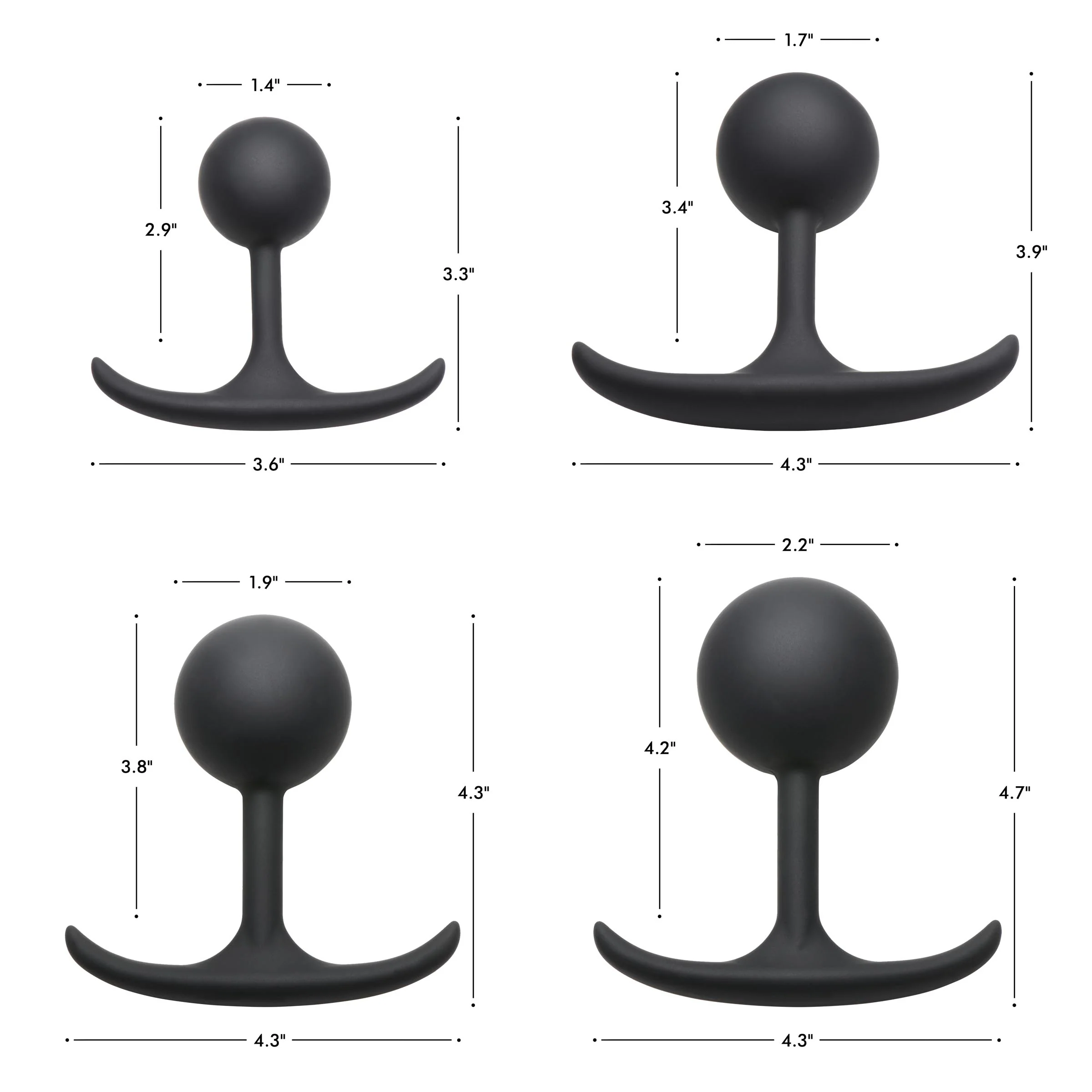 Premium Silicone Weighted Anal Plug - Large - Image 3