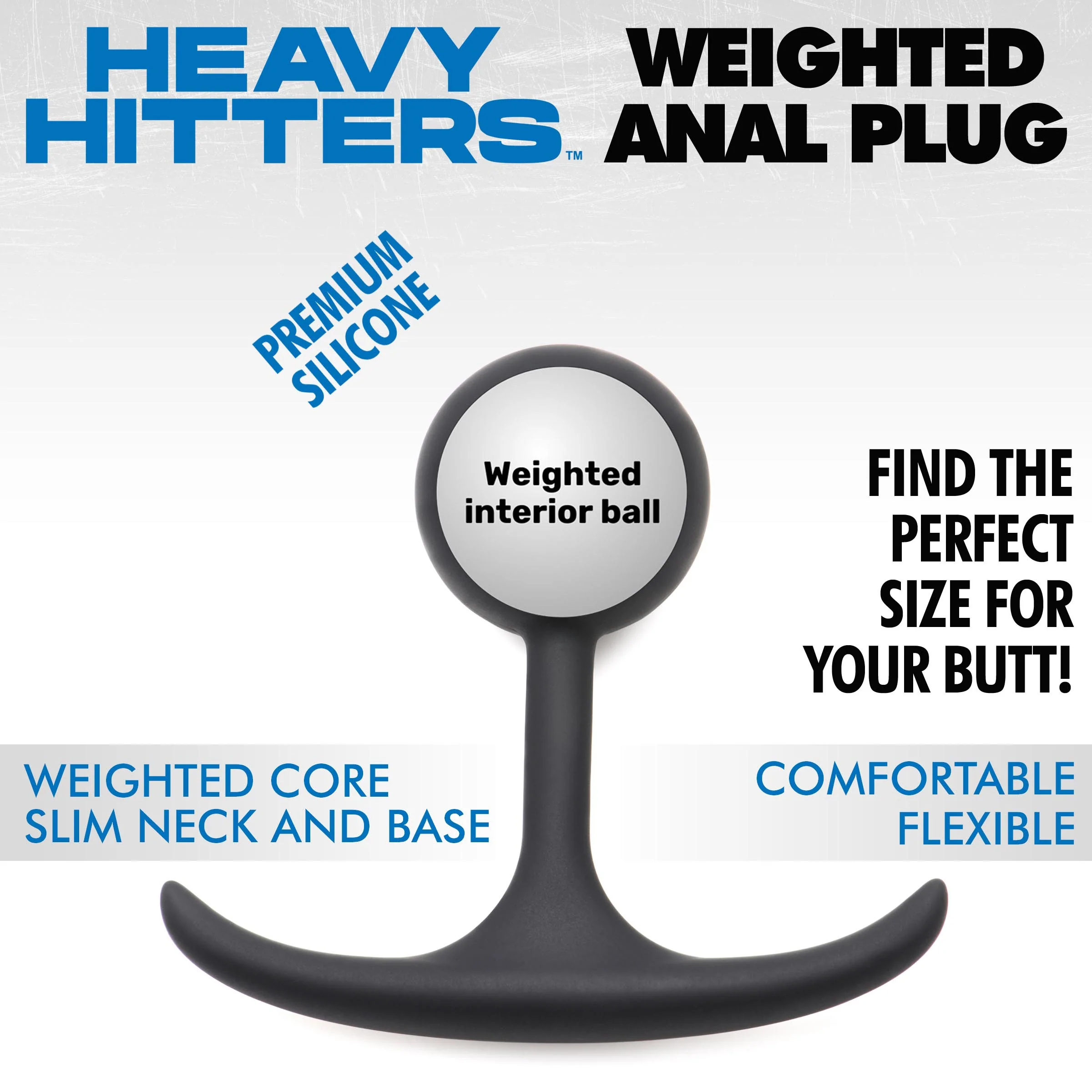 Premium Silicone Weighted Anal Plug - Large - Image 4