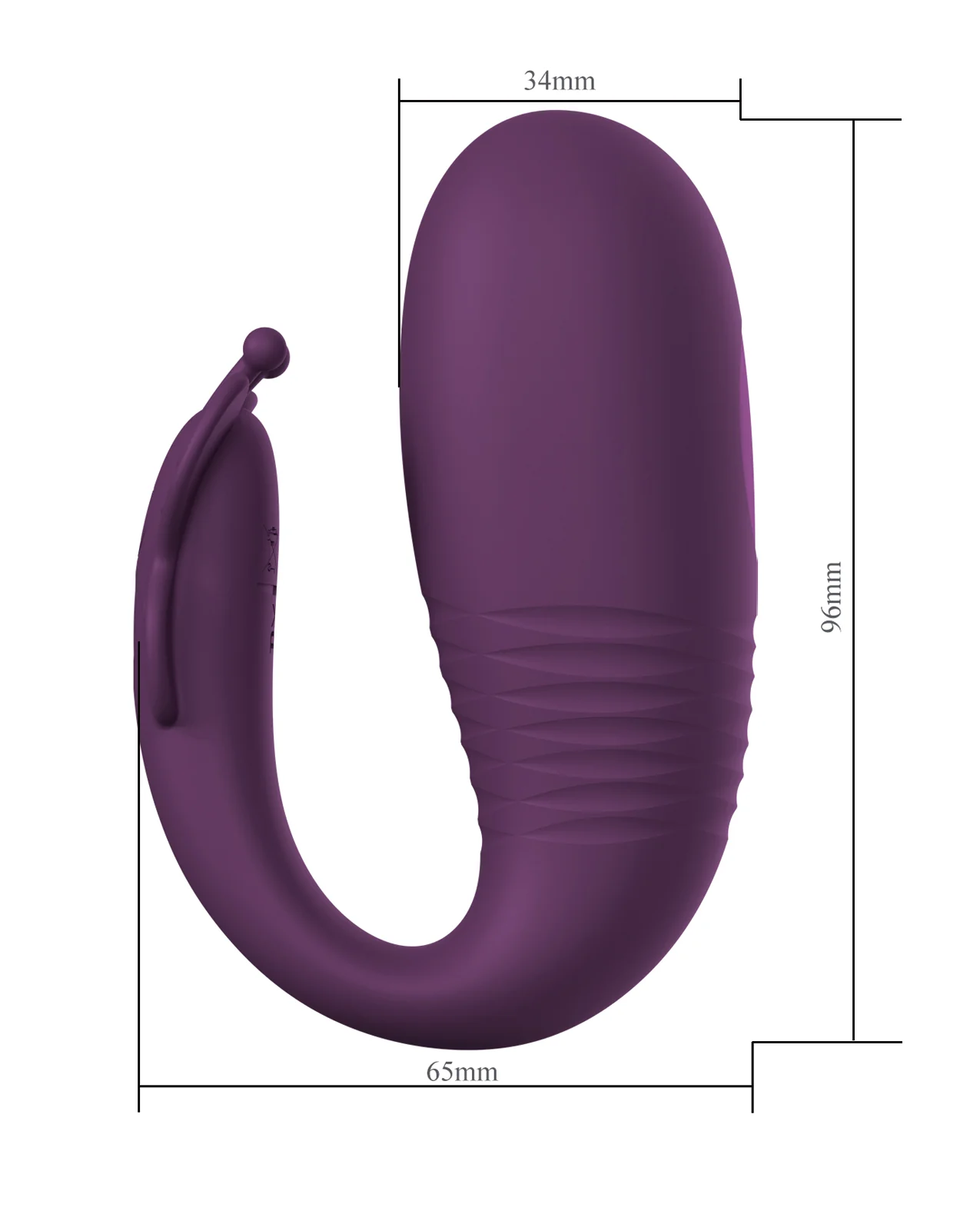 Pretty Love Klay App-Enabled Thrusting Hands-Free Vibrator - Purple - Image 4