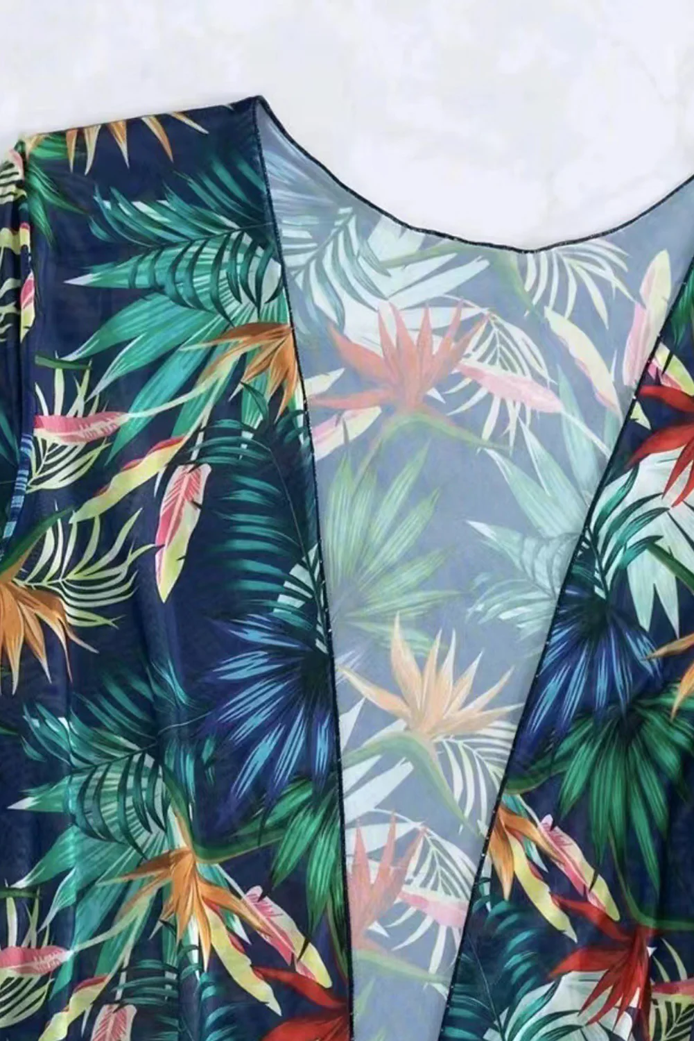 Printed Halter Neck Three-Piece Swim Set - Image 9