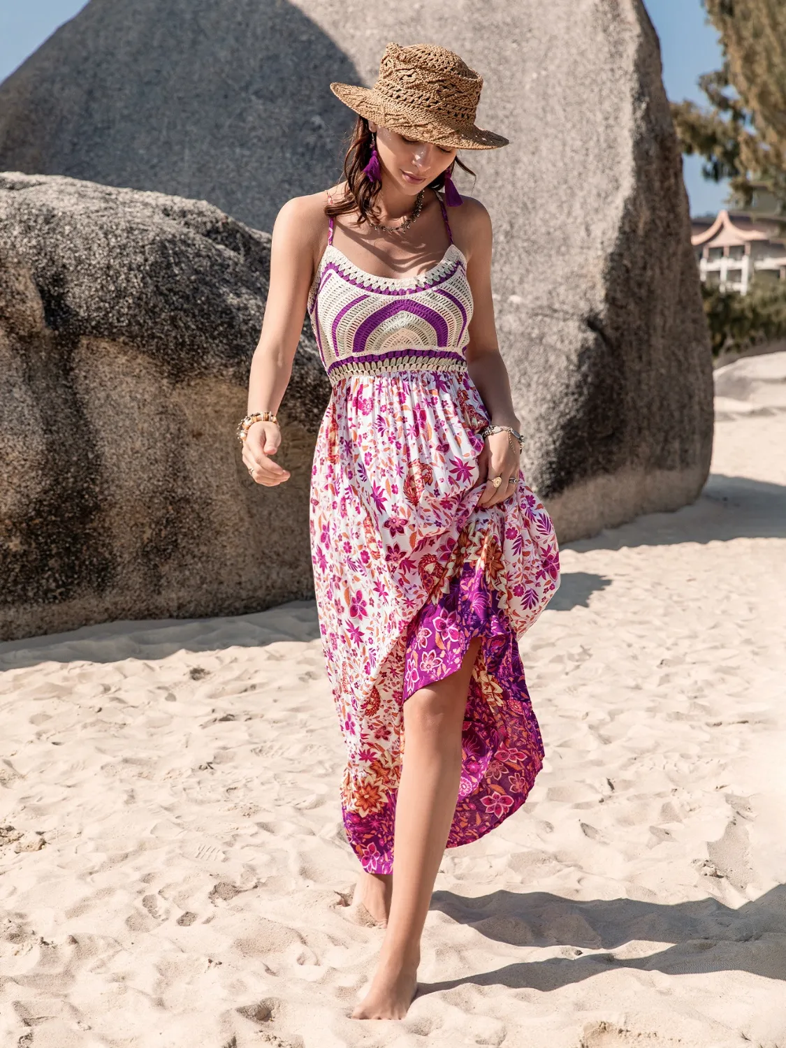 Printed Scoop Neck Cami Dress - Image 5