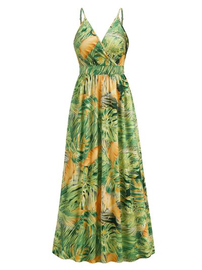 Printed Surplice Spaghetti Strap Dress - Image 4