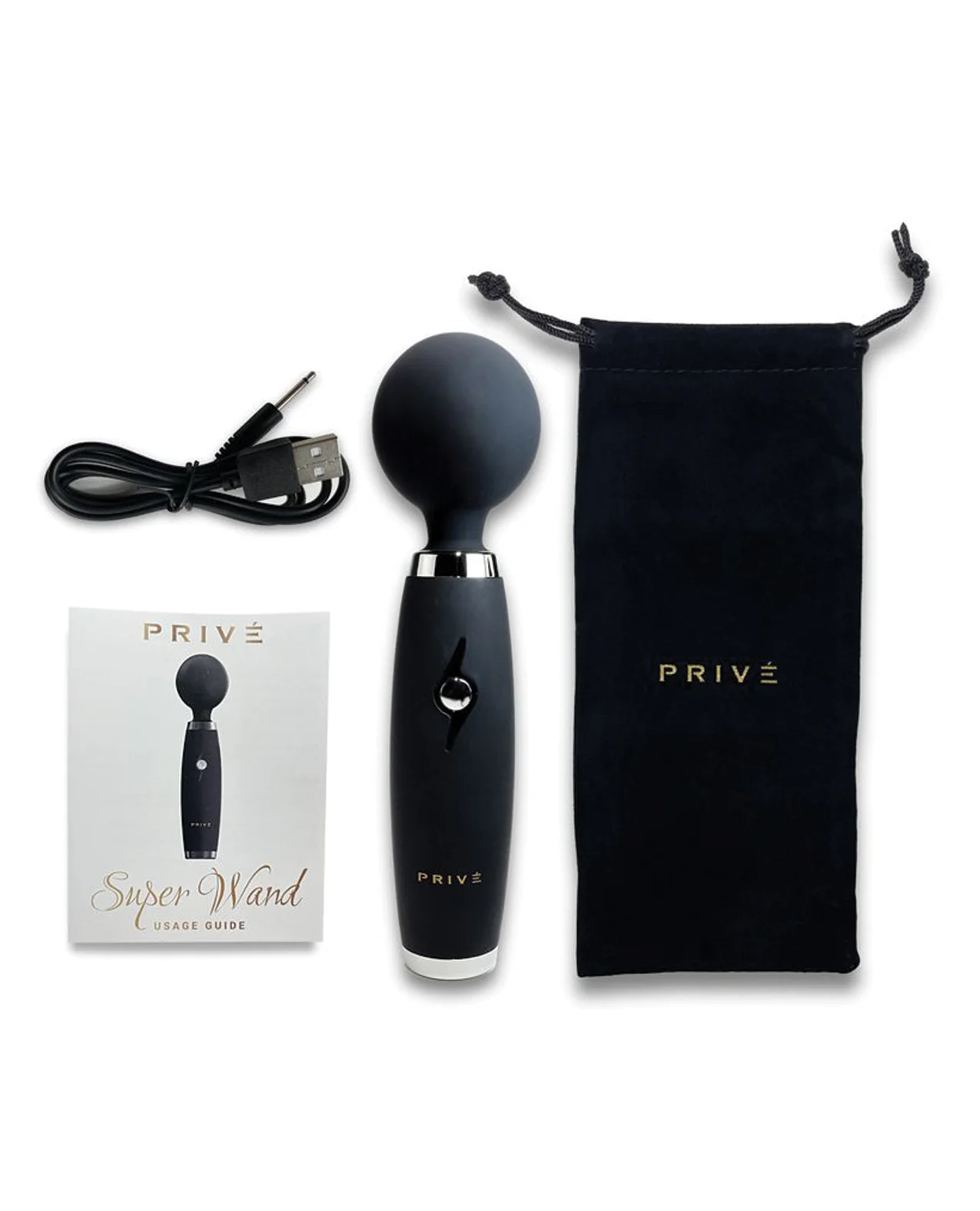 PRIVE Super Wand Massager - Black - Image 5