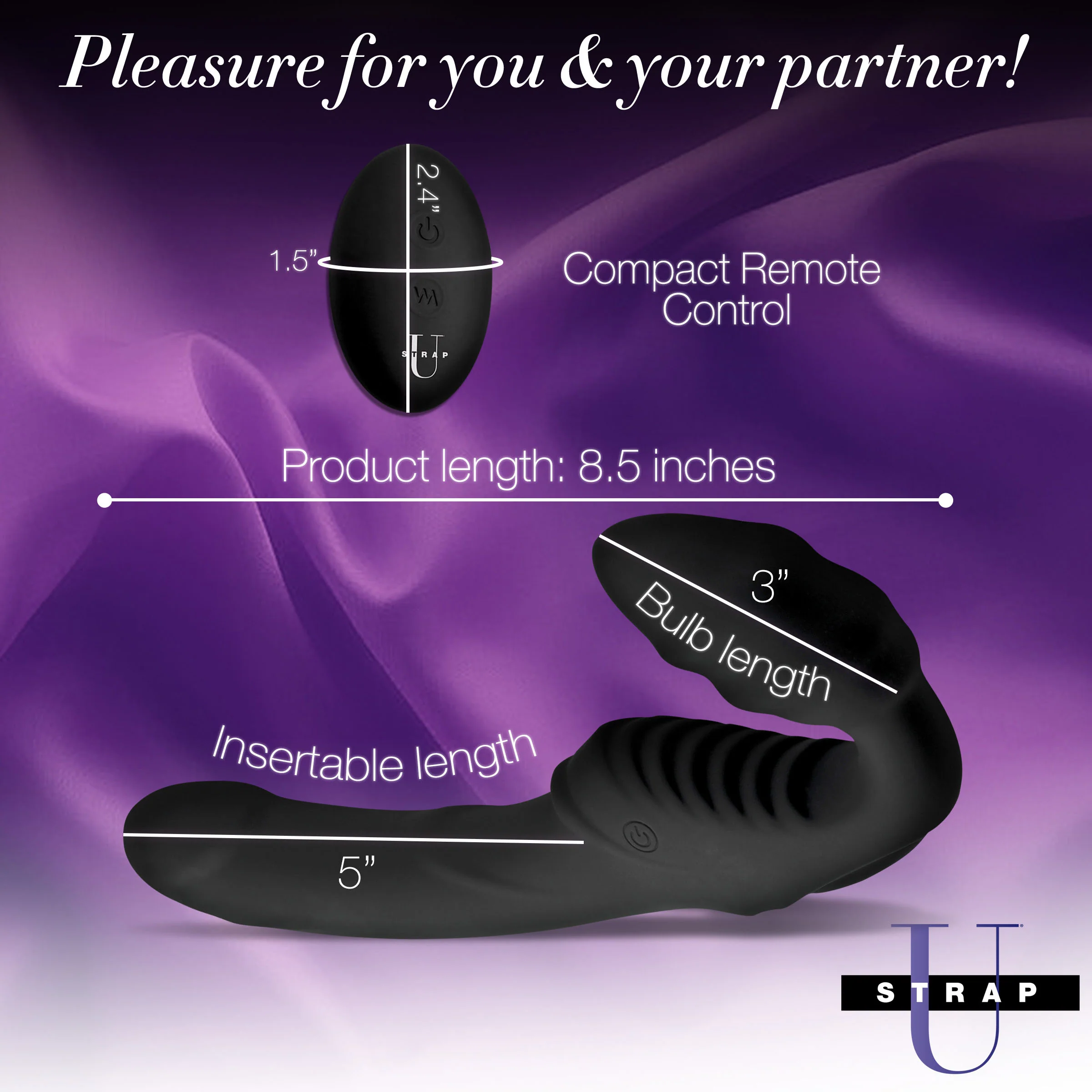 Pro Rider 9x Vibrating Silicone Strapless Strap On With Remote Control - Image 6