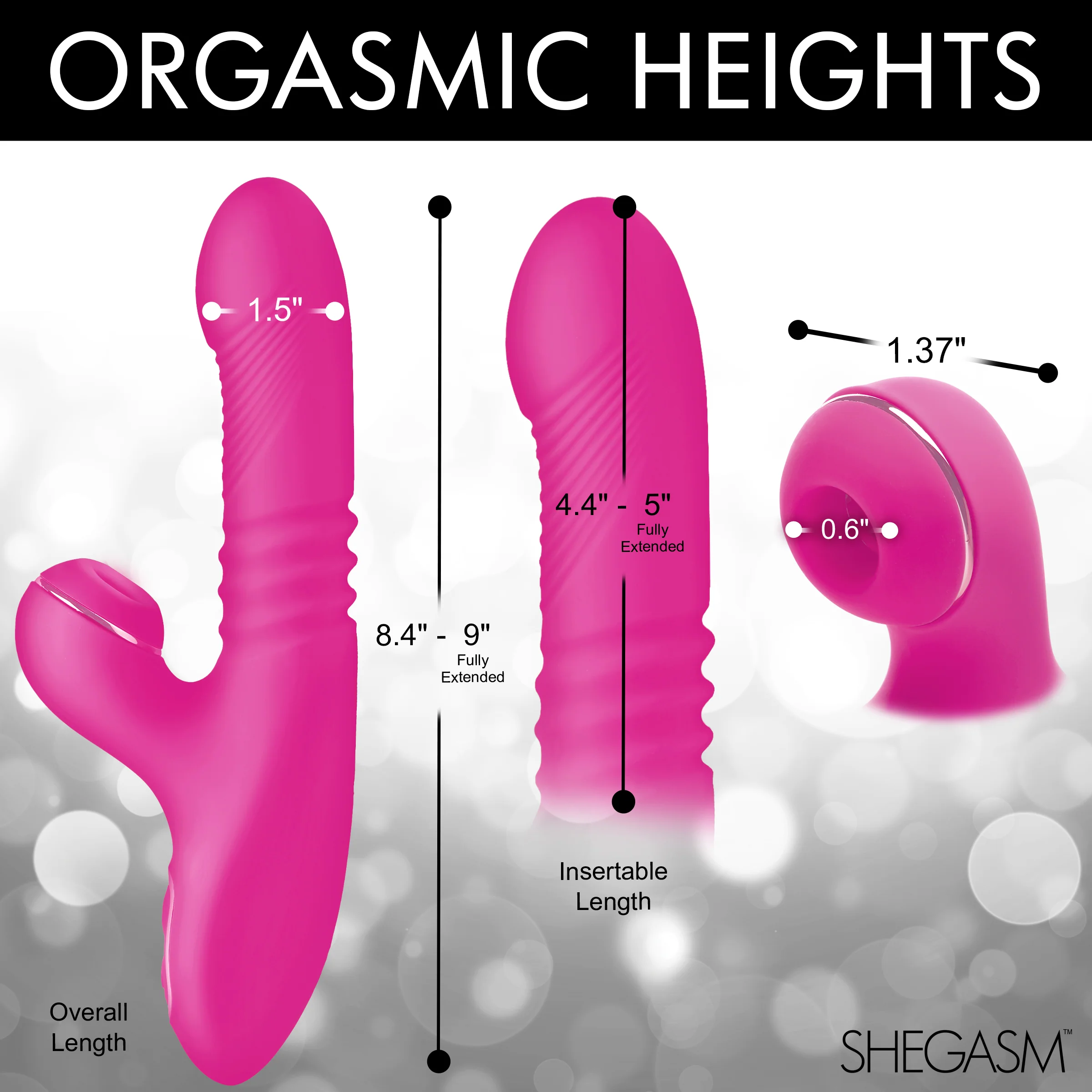 Pro-thrust Thrusting Suction Silicone Rabbit Vibrator - Image 5
