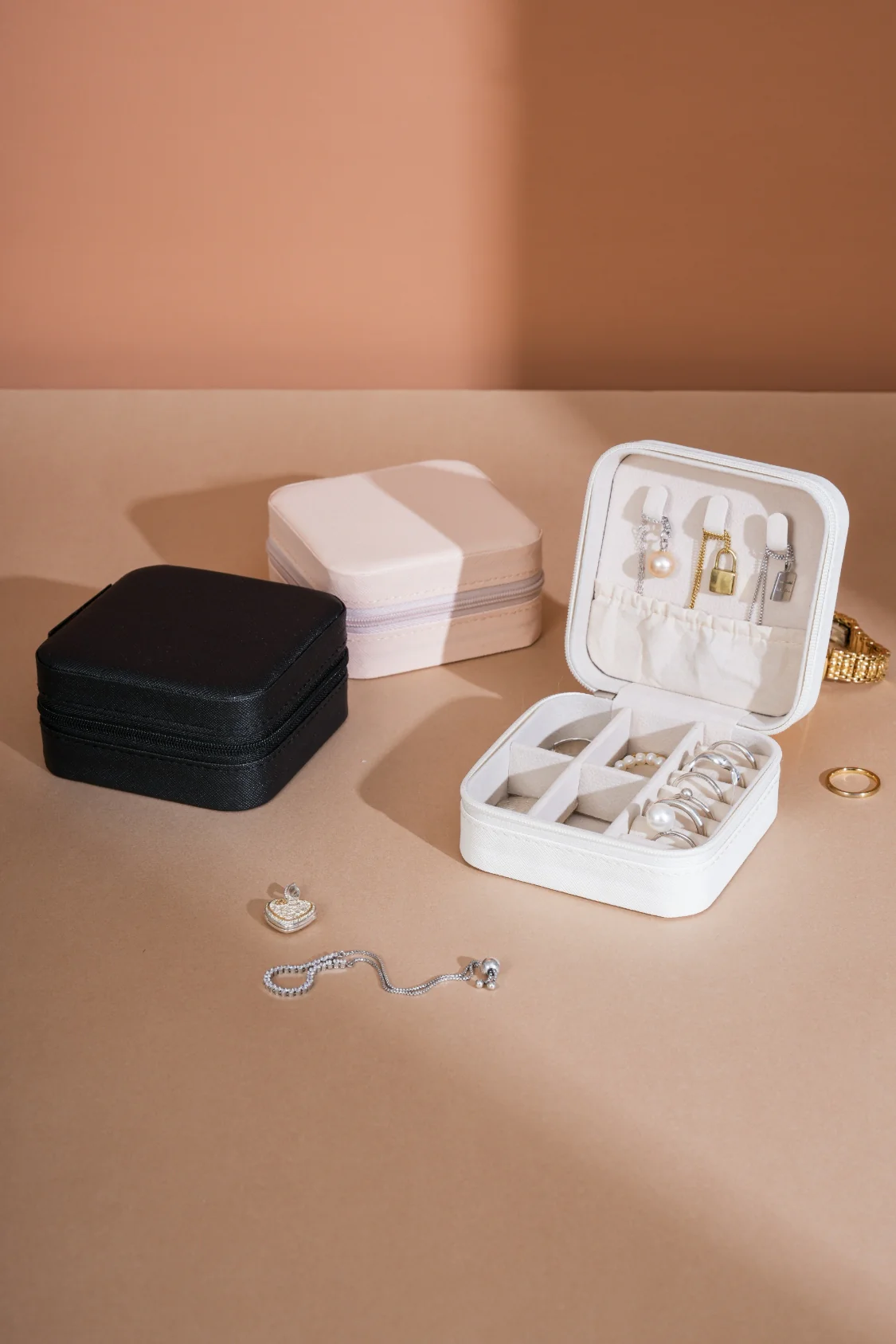 PU Leather Square Jewelry Box - Image 18