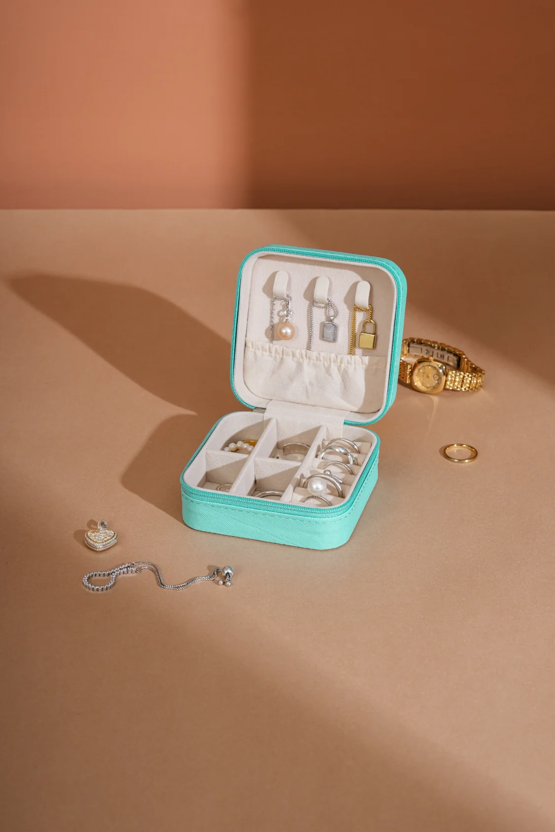 PU Leather Square Jewelry Box - Image 4