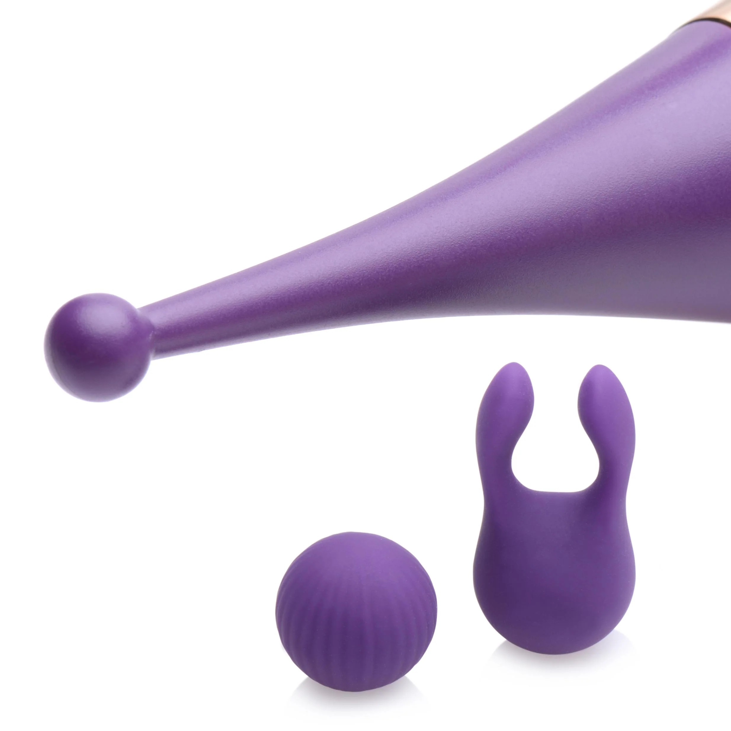 Pulsing G-spot Pinpoint Silicone Vibrator With Attachments - Image 6