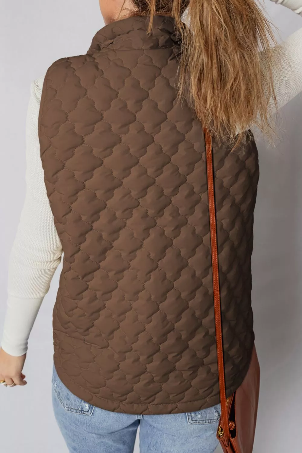 Quilted Snap Down Vest Coat - Image 7