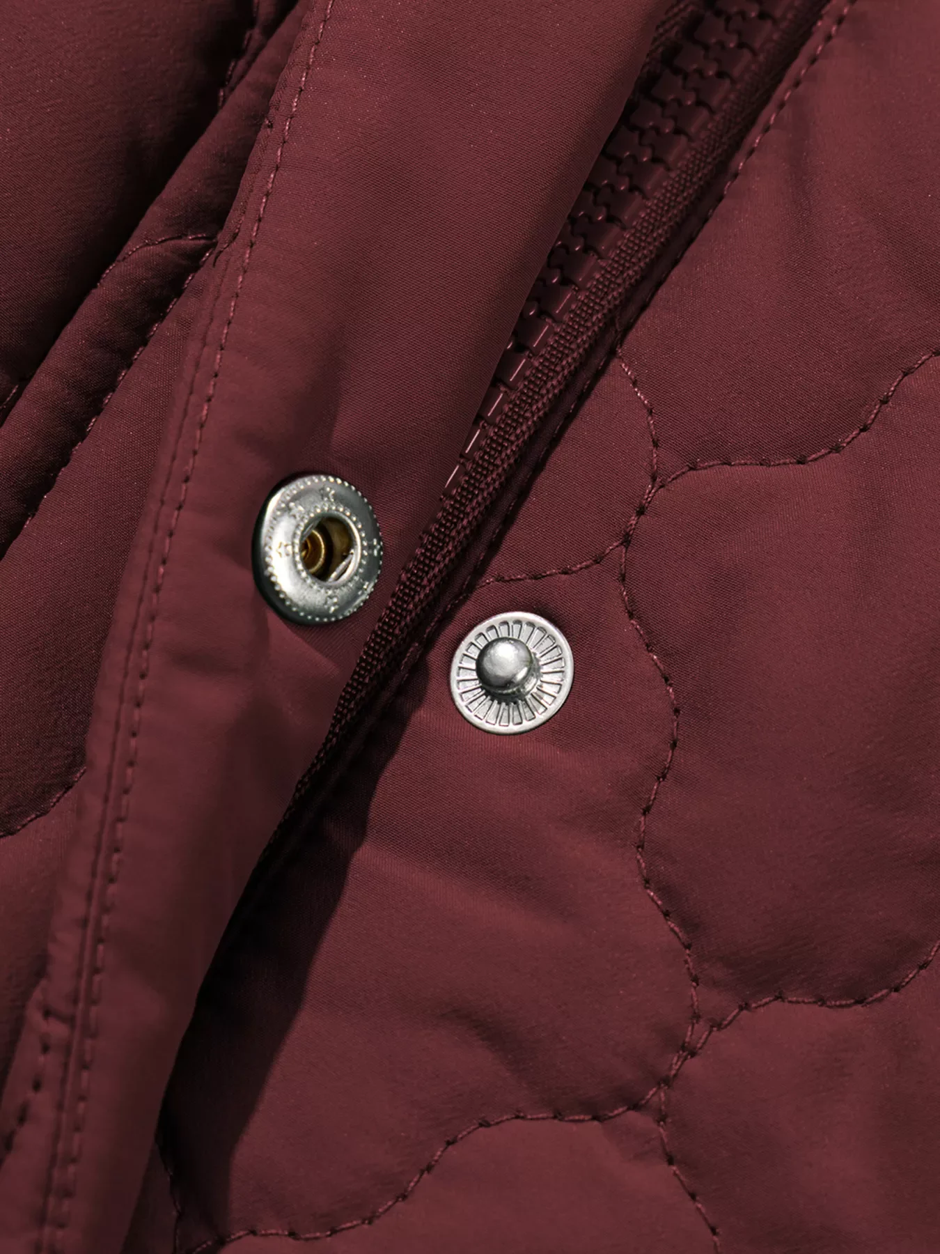 Quilted Snap Down Zip Up Vest Coat - Image 11