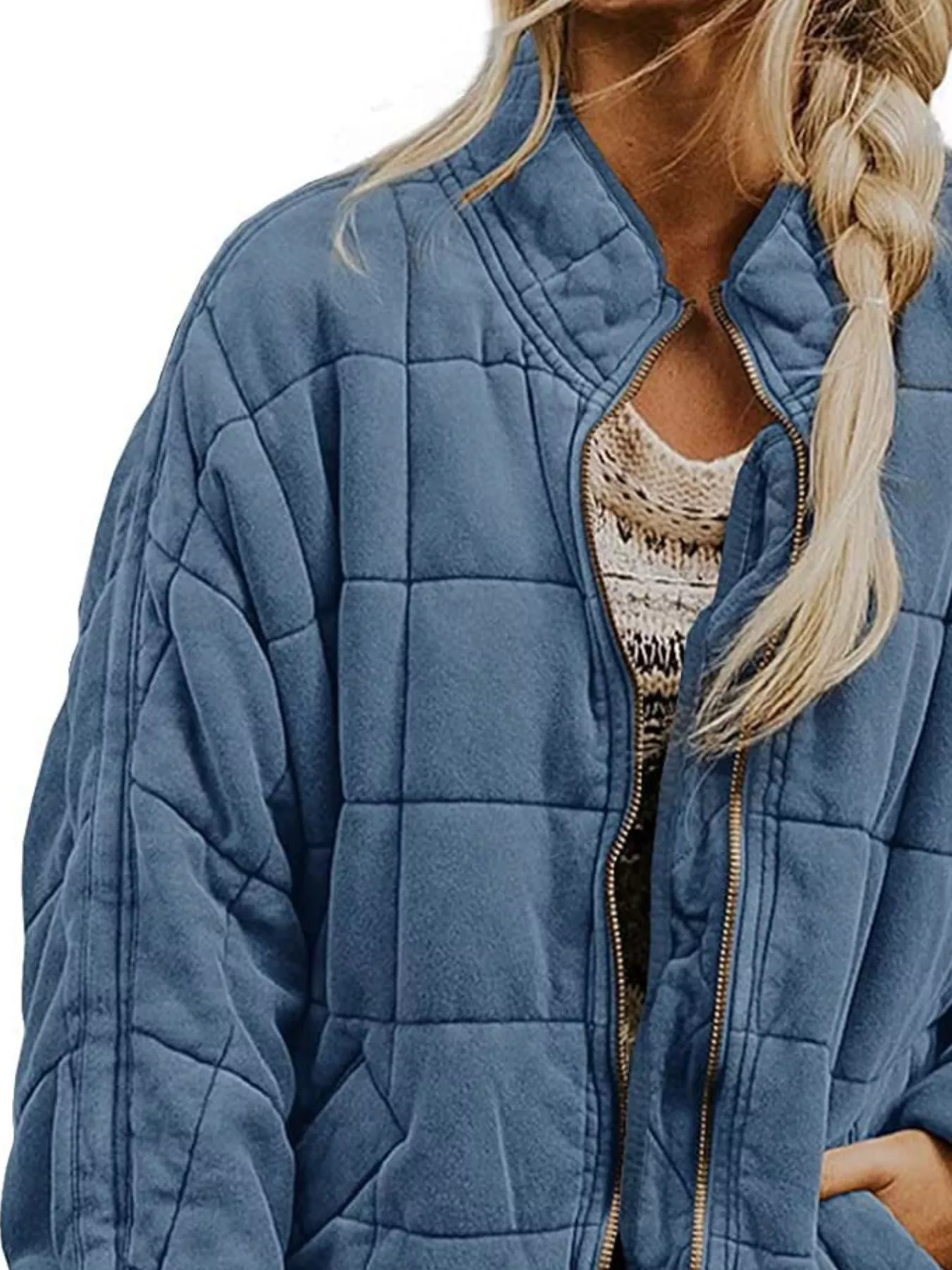 Quilted Zip Up Outerwear - Image 26