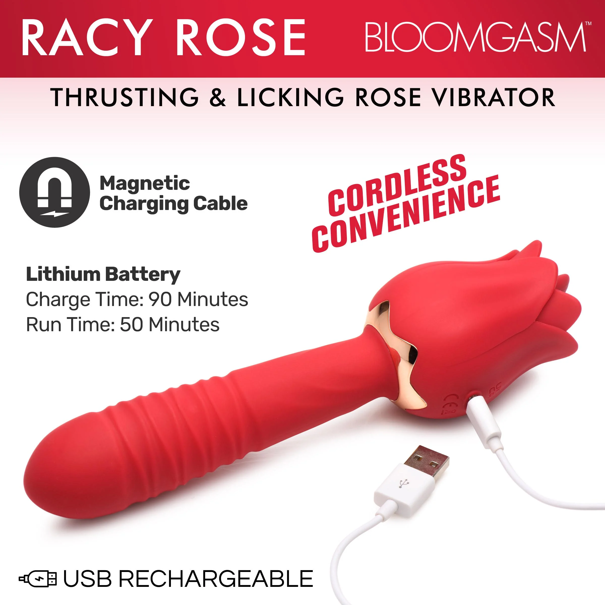 Racy Rose Thrusting And Licking Rose Vibrator - Image 6