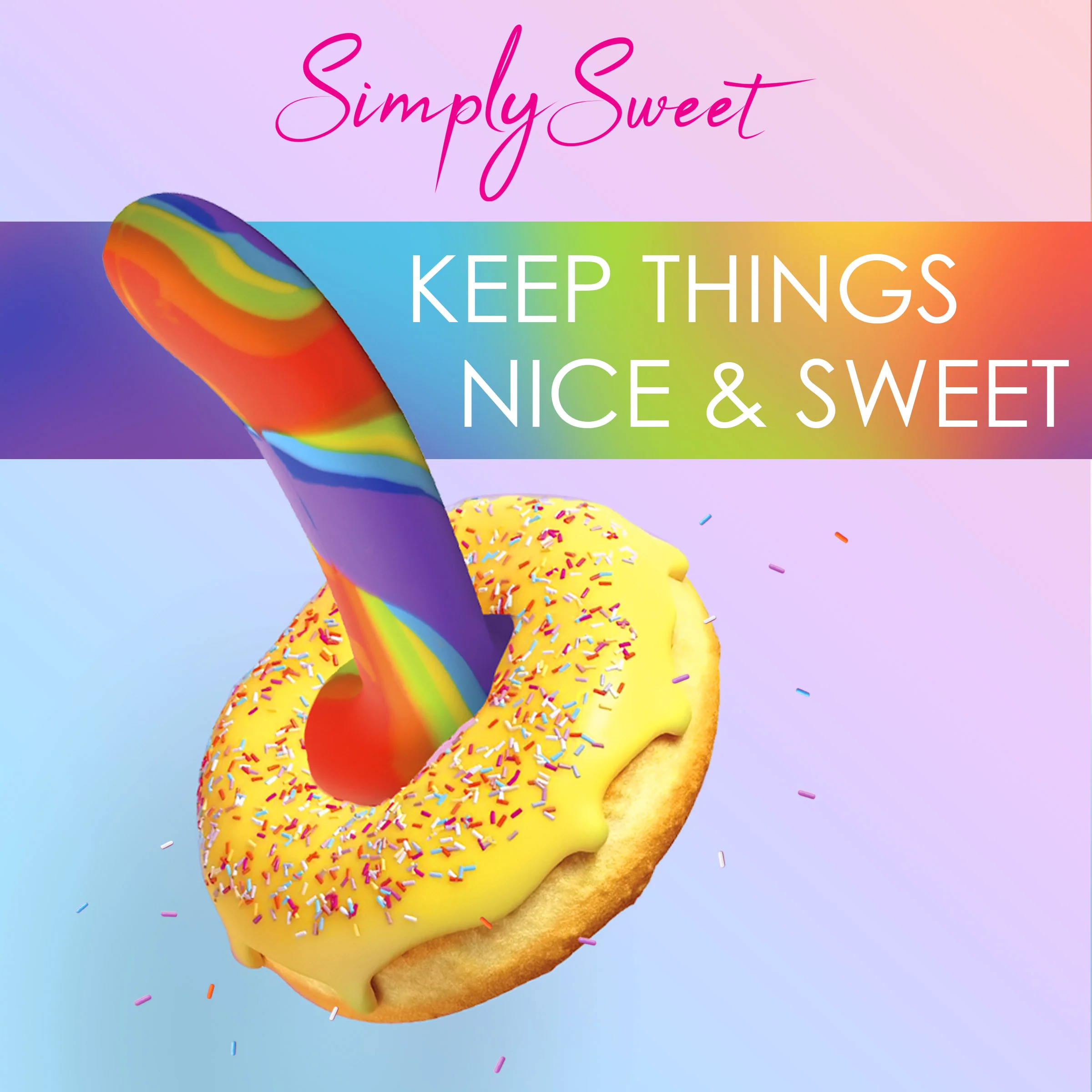 Rainbow Silicone Dildo - Image 4