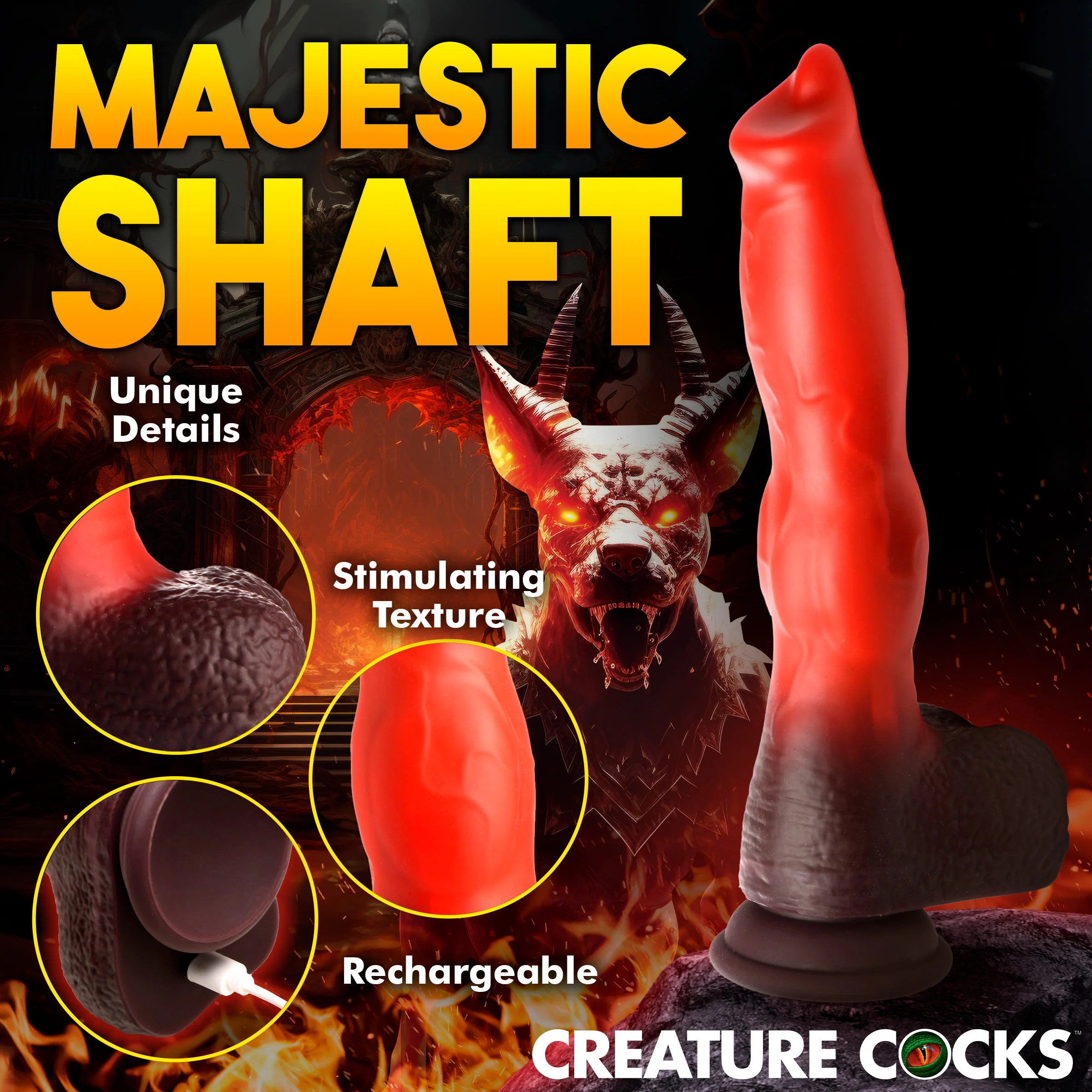 Ramming Hound Thrusting & Vibrating Silicone Dildo - Image 2