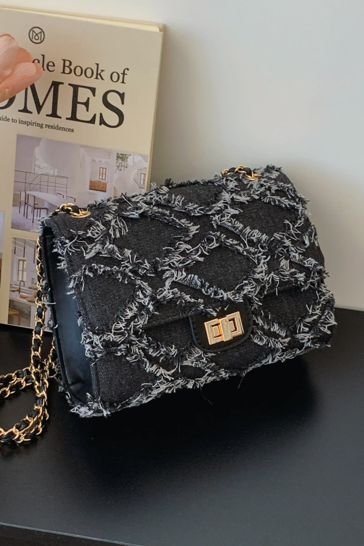 Raw Hem Denim Crossbody Bag - Image 8
