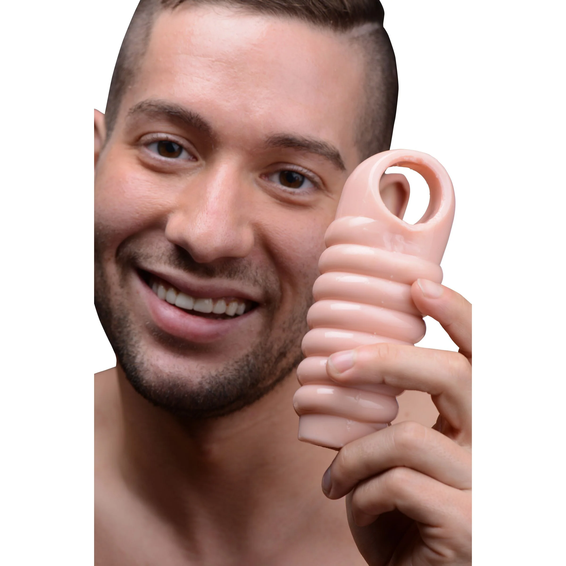 Really Ample Ribbed Penis Enhancer Sheath - Image 3