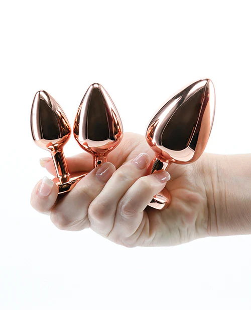 Rear Assets Pink Gem Anal Trainer Kit - Rose Gold - Image 4