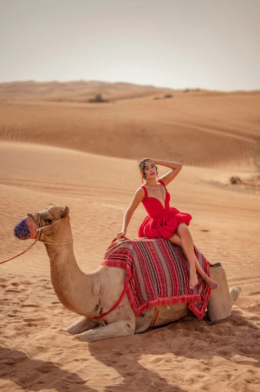 Red in the Desert Bubble Dress - Image 3