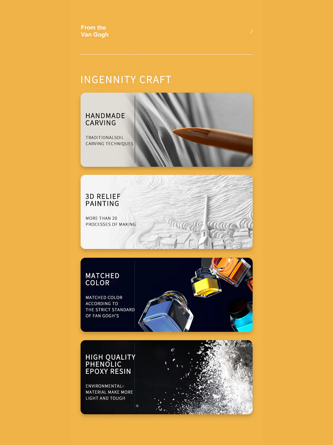 Relief Van Gogh's Starry Night DIY 3D Oil Painting Kit - Image 6