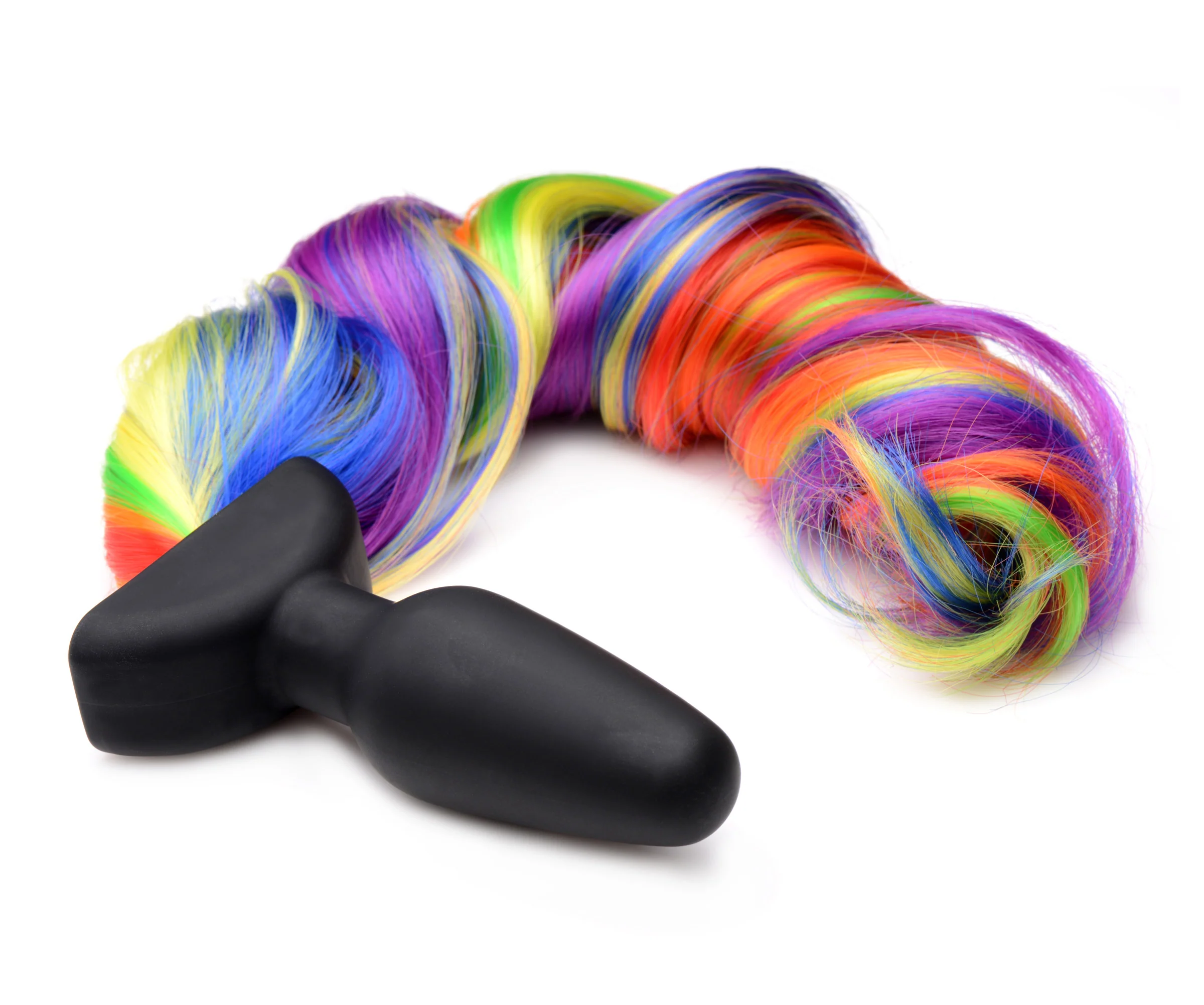 Remote Control Vibrating Rainbow Pony Tail Anal Plug - Image 4