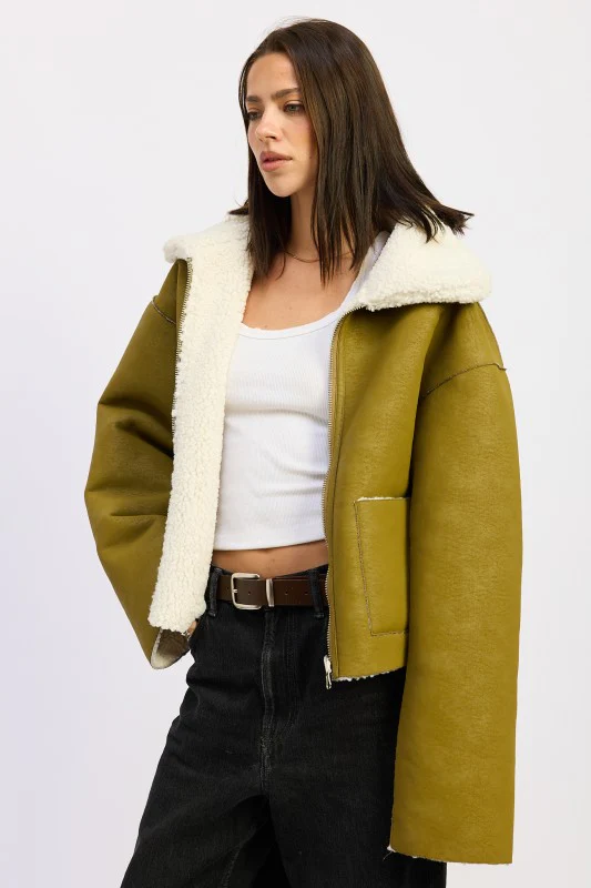 REVERSIBLE SUEDE SHEARLING JACKET - Image 10