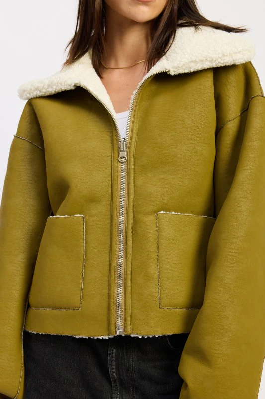 REVERSIBLE SUEDE SHEARLING JACKET - Image 2