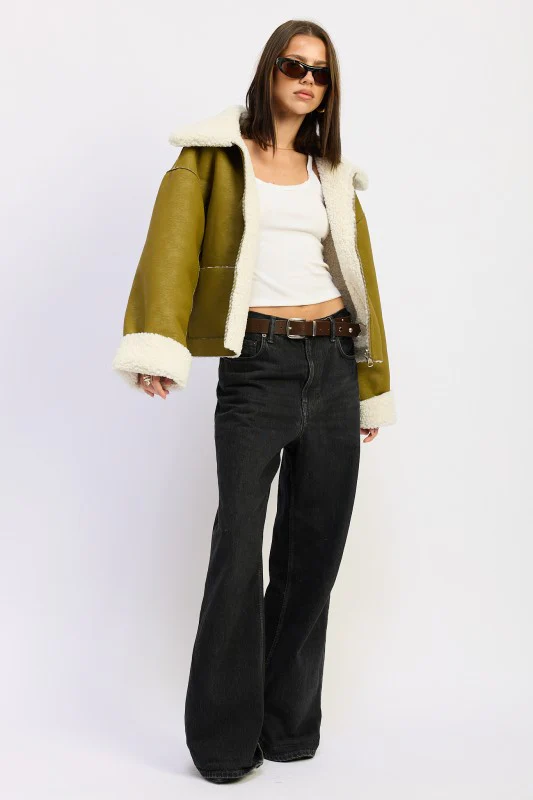 REVERSIBLE SUEDE SHEARLING JACKET - Image 7