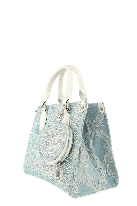 Rhinestone and Crossbody Bag - Image 2