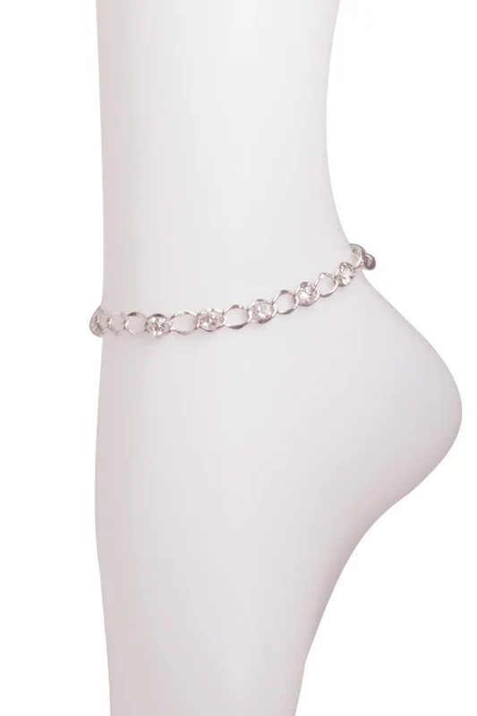 RHINESTONE CHAIN ANKLET - Image 2