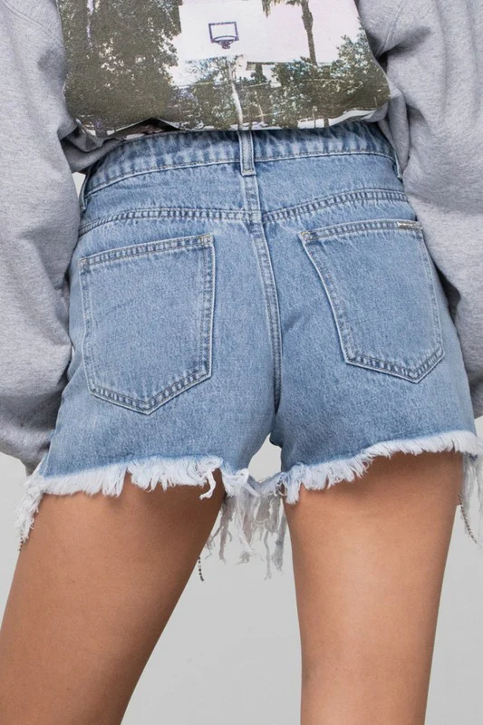 RHINESTONE DENIM SHORTS - Image 4