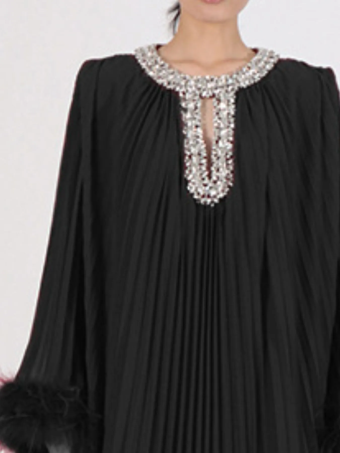 Rhinestone Long Sleeve Maxi Dress - Image 13