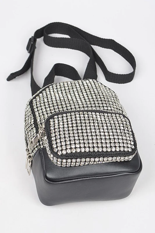 Rhinestone Statement Mini Convertible Backpack - Image 3