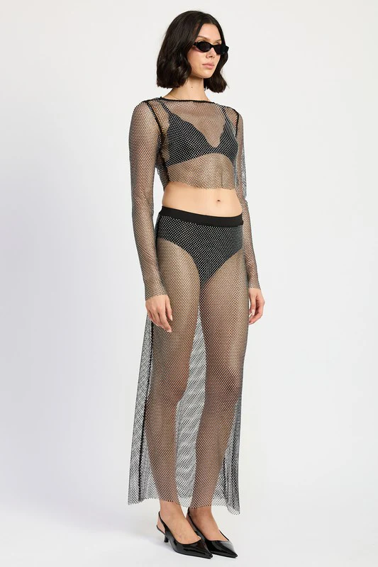 RHINESTONES MESH CROPPED COP - Image 5